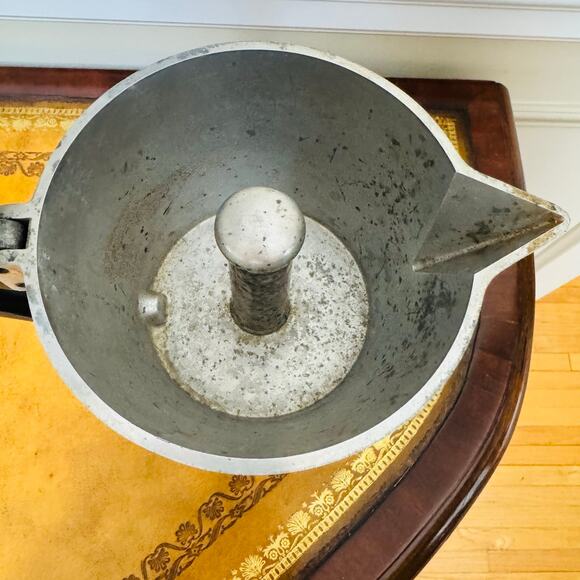 VAMPA Espresso Demitasse Black Aluminum Stovetop Lrg Coffee Maker VTG 40s Italy - Picture 5 of 11